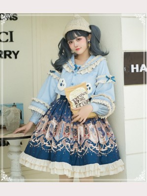 Star Exploration Lolita Dress Skirt + Jacket Set by YingLuoFu (SF14)